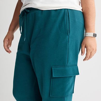 Plus Size Tek Gear® Ultrasoft Fleece Cinch Bottom Cargo Pants