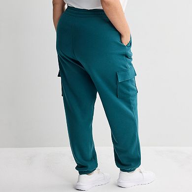 Plus Size Tek Gear® Ultrasoft Fleece Cinch Bottom Cargo Pants