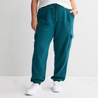 Plus Size Tek Gear® Ultrasoft Fleece Cinch Bottom Cargo Pants