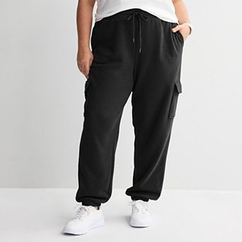 Plus Size Tek Gear® Ultrasoft Fleece Cinch Bottom Cargo Pants