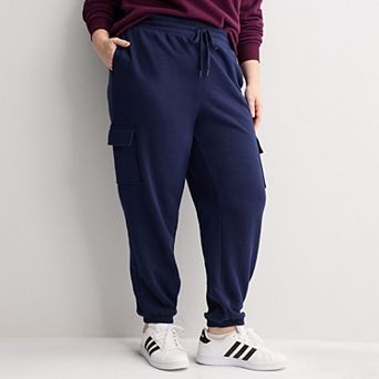 Plus Size Tek Gear® Ultrasoft Fleece Cinch Bottom Cargo Pants