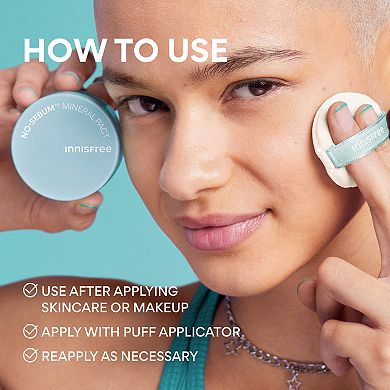 No-Sebum Mineral Compact Korean Setting Powder for Oil Control