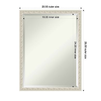 Bethany Beveled Wood Framed Bathroom Vanity Wall Mirror