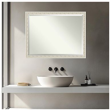 Bethany Beveled Wood Framed Bathroom Vanity Wall Mirror