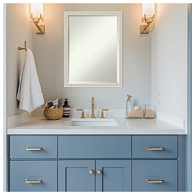 Bethany Beveled Wood Framed Bathroom Vanity Wall Mirror