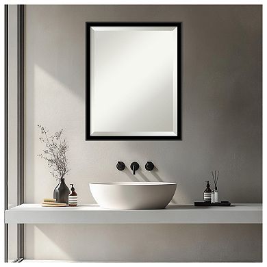 Incline Beveled Wood Framed Bathroom Vanity Wall Mirror