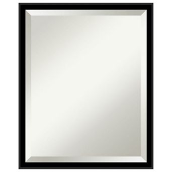 Incline Beveled Wood Framed Bathroom Vanity Wall Mirror