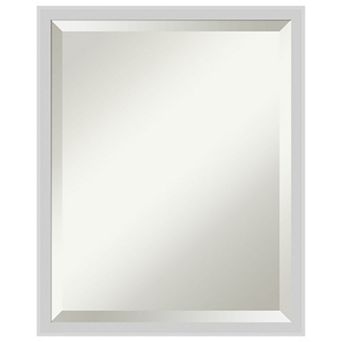 Incline Beveled Wood Framed Bathroom Vanity Wall Mirror