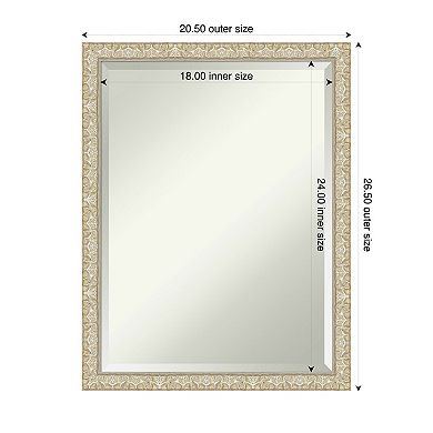 Lila Beveled Wood Framed Bathroom Vanity Wall Mirror