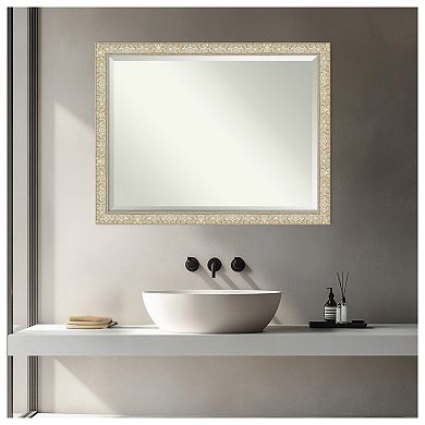 Lila Beveled Wood Framed Bathroom Vanity Wall Mirror