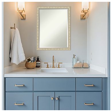 Lila Beveled Wood Framed Bathroom Vanity Wall Mirror