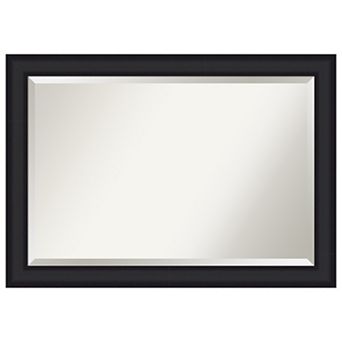 Oliver Beveled Wood Framed Bathroom Vanity Wall Mirror