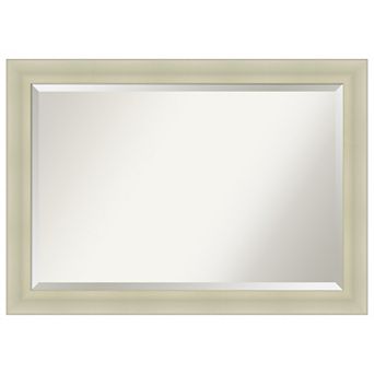 Oliver Beveled Wood Framed Bathroom Vanity Wall Mirror