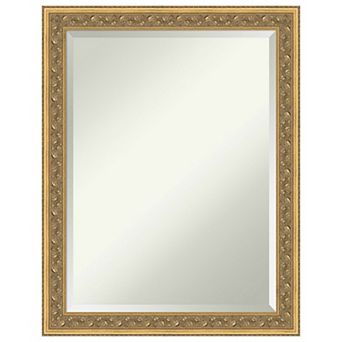 Carter Dark Gold Beveled Wood Framed Bathroom Vanity Wall Mirror