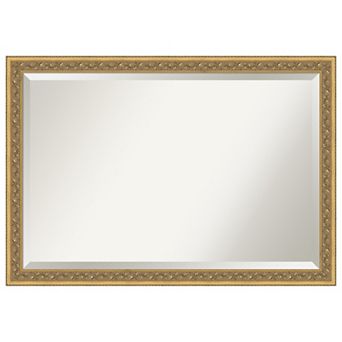 Carter Dark Gold Beveled Wood Framed Bathroom Vanity Wall Mirror