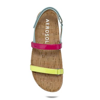 Aerosoles Liana Women's Flat Footbed Sandals With Adjustable Straps