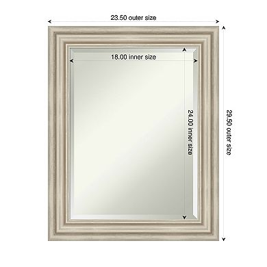 Sierra Beveled Wood Framed Bathroom Vanity Wall Mirror