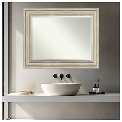Sierra Beveled Wood Framed Bathroom Vanity Wall Mirror