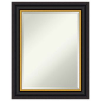 Sierra Beveled Wood Framed Bathroom Vanity Wall Mirror
