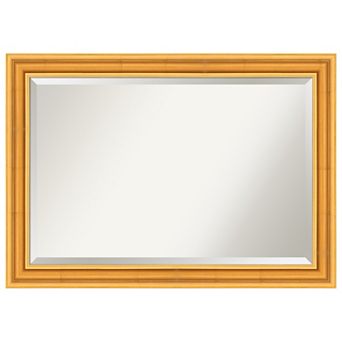 Sierra Beveled Wood Framed Bathroom Vanity Wall Mirror