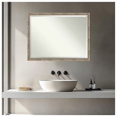 Mila Beveled Wood Framed Bathroom Vanity Wall Mirror