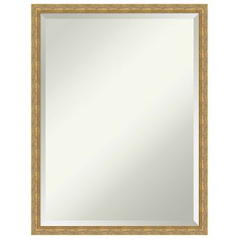 Mila Beveled Wood Framed Bathroom Vanity Wall Mirror