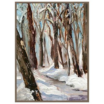 Woods in Winter by Sandra Iafrate Framed Canvas Wall Art Print