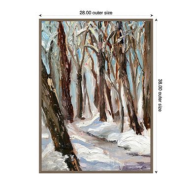 Woods in Winter by Sandra Iafrate Framed Canvas Wall Art Print