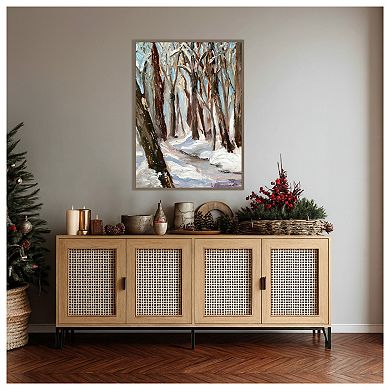 Woods in Winter by Sandra Iafrate Framed Canvas Wall Art Print