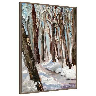 Woods in Winter by Sandra Iafrate Framed Canvas Wall Art Print