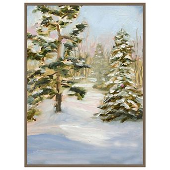 Trees in Winter by Sandra Iafrate Framed Canvas Wall Art Print