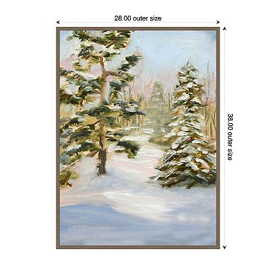 Trees in Winter by Sandra Iafrate Framed Canvas Wall Art Print