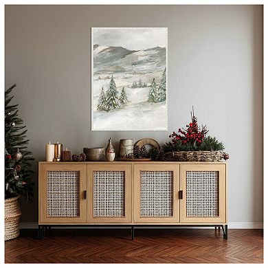 Snowy Slopes I by Ethan Harper Framed Canvas Wall Art Print
