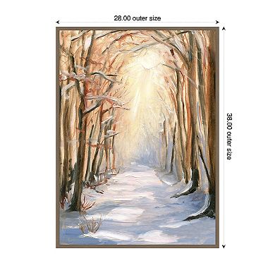 Path in Winter by Sandra Iafrate Framed Canvas Wall Art Print
