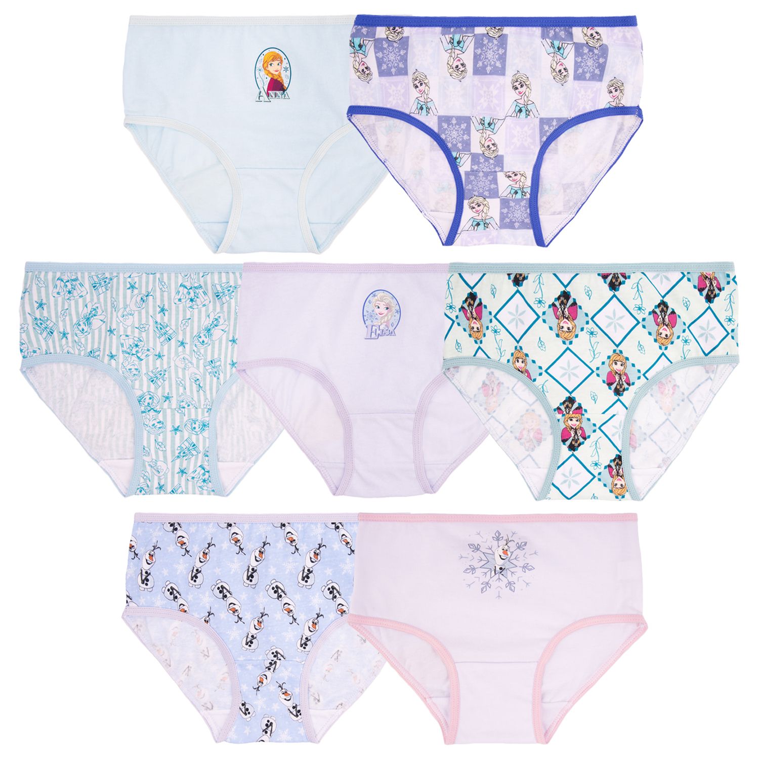 Disney's Трусы Toddler Girl Combed для детей, хлопок, 7 шт., цвет: Frozen — фото 1