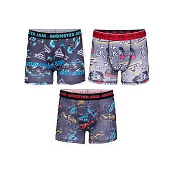 Toddler Boy Monster Jam 3-Pack Athletic Boxer Briefs