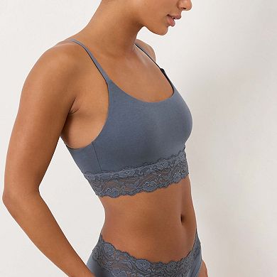 Lace Modern Scoop Bralette Made with Organic Cotton