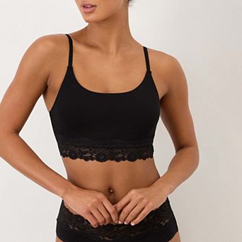 Lace Modern Scoop Bralette Made with Organic Cotton