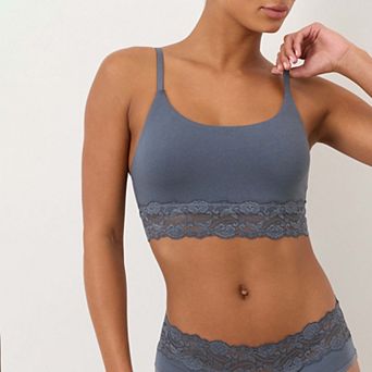 Lace Modern Scoop Bralette Made with Organic Cotton