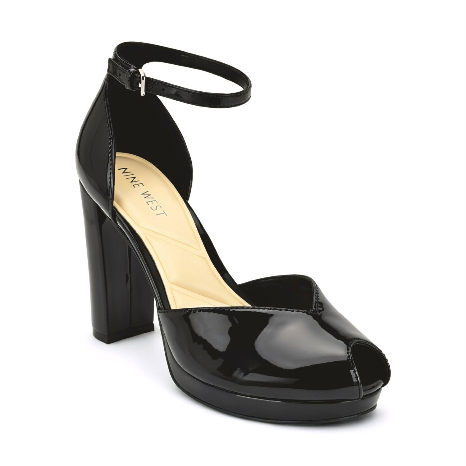 Женские туфли Nine West Earna Platform Slingback Dress Heels, цвет: Чёрный — фото 1
