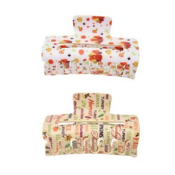 Harvest 2-Pack Turkey Fall Hair Clips