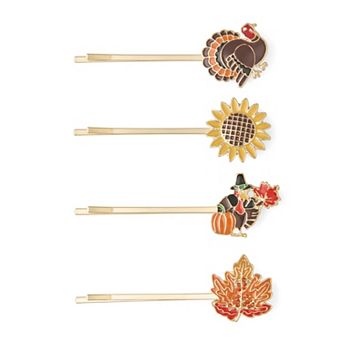 Harvest 4-Pack Gold Tone Bobby Pin Set