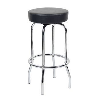Multi Functional Stool with Chrome Legs and Black Molded Foam Seat