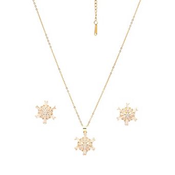 AGP PARIS Golden Stardust Earrings and Necklace set