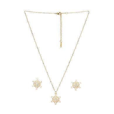 AGP PARIS Golden Stardust Earrings and Necklace set