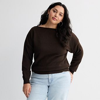 Juniors' Plus Size SO® Slouchy Off Shoulder Sweater