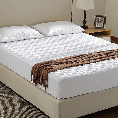 Cheer Collection Quilted Mattress Pad with Deep Pocket Fitted Skirt and Plush Fill