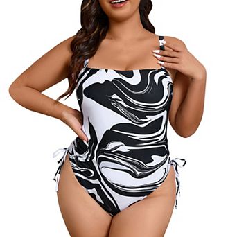 Plus Size Swimsuit One Piece for Women Hot Spring Wear Women's Tight Printed Backless Tank Bikini