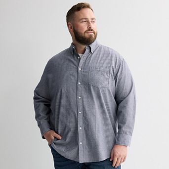 Big & Tall Sonoma Goods For Life® Long Sleeve Perfect Length Seersucker Shirt