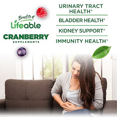 Lifeable Adults Cranberry Gummies for Women, 25000mg, 60 count